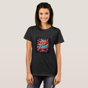 Camiseta Trabalho de arte de Tipografia 3D Energetica: "Voc