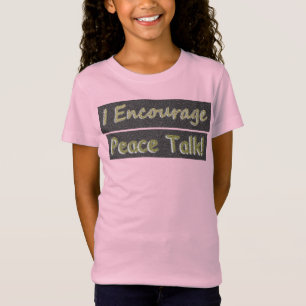 Camiseta Trabalho de arte Design Sobre "Palestra de Paz". C