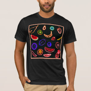 Camiseta Trabalho de arte do Neon Fruta