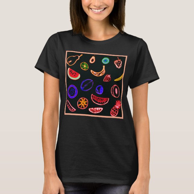 Camiseta Trabalho de arte do Neon Fruta (Frente)