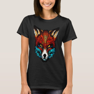 Camiseta Trabalho de arte do predador selvagem de raposa ve
