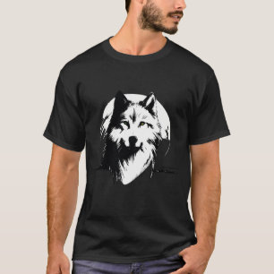 Camiseta Trabalho de arte do Retrato Majestoso Wolf