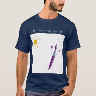 Camiseta Trabalho de arte do seu filho numa camisa-T de Mar