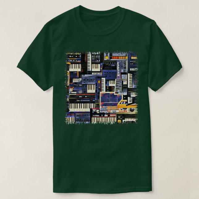 Camiseta Trabalho de arte do Synthesizer Lover (Frente do Design)