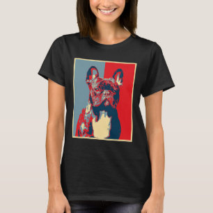 Camiseta Trabalho de arte Frenchie - Vintage Silhouette Fre
