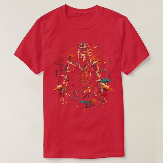 Camiseta Trabalho de arte Japonês no Estilo de Design moder (Frente do Design)