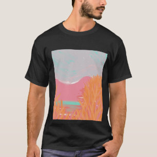 Camiseta Trabalho de arte Original Contemporâneo "O Lago" P
