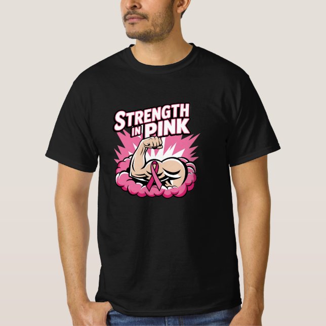 Camiseta Trabalho de arte para Cancer de seio inspirador e  (Frente)