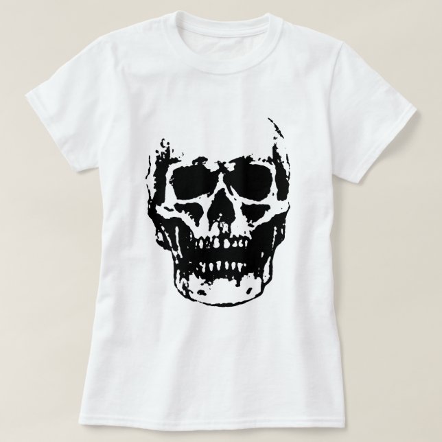 Camiseta Trabalho de arte Pop branco preto (Frente do Design)