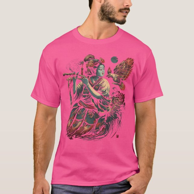 Camiseta Trabalho de arte Tengu Deusa Pla, de Gráfico de Vi (Frente)