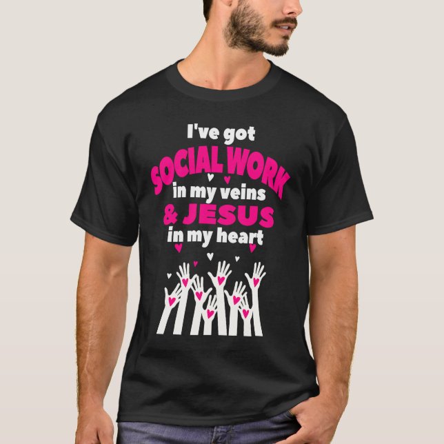 Camiseta Trabalho de Assistente Social Cristão Formatura MS (Frente)