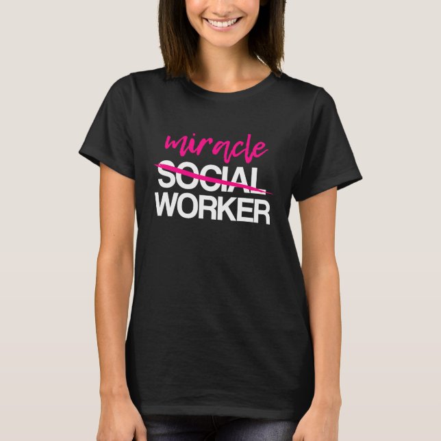 Camiseta Trabalho de Assistente Social LCSW MSW Mestrado Gr (Frente)