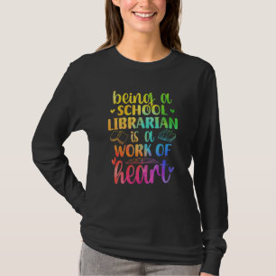 Camiseta Trabalho De Bibliotecas Escolares Do Coração 1