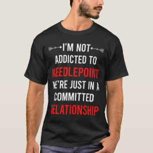 Camiseta Trabalho de Canvas de ponto de agulha de relação