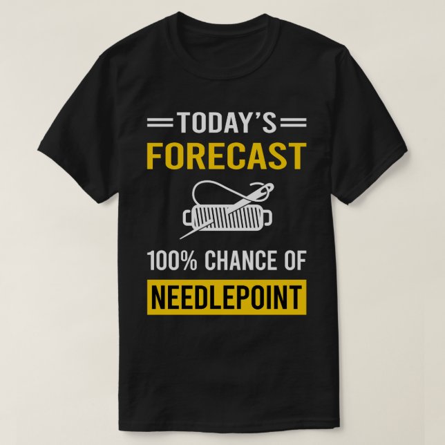 Camiseta Trabalho de Canvas de Previsão Hoje (Frente do Design)