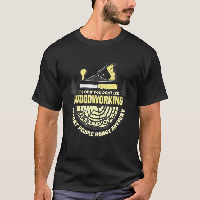 Camiseta Trabalho de Carpintaria de Ferramentas de Trabalho (Frente)