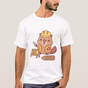 Camiseta Trabalho de Cartografia de Construção de Castor-de