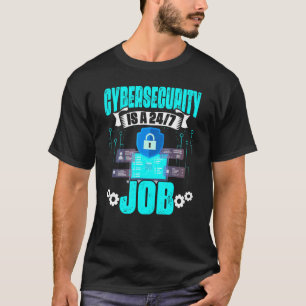 Camiseta Trabalho de ciber segurança do programador de comp