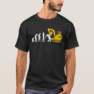 Camiseta Trabalho de Construção de Guia de Escavador de Con
