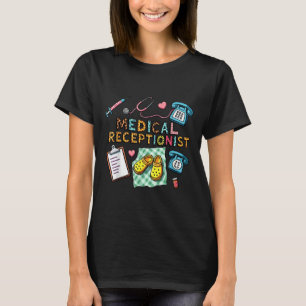 Camiseta Trabalho de Cuidados de Saúde Retro-Leopardo Recep
