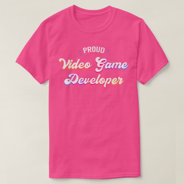 Camiseta Trabalho de Desenvolvedor de Jogo de Vídeo Ordenad (Frente do Design)