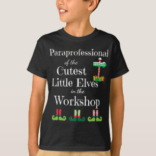 Camiseta Trabalho de Elfos de Natal para Professores Parapr