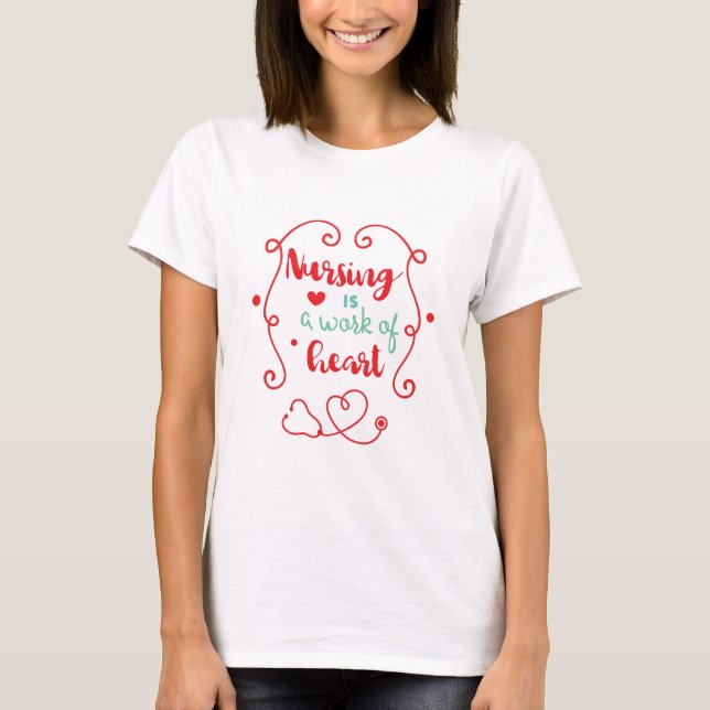 Camiseta Trabalho de Enfermagem (Frente)