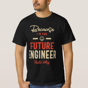 Camiseta Trabalho de Engenheiro Futuro Trabalhador de Anive