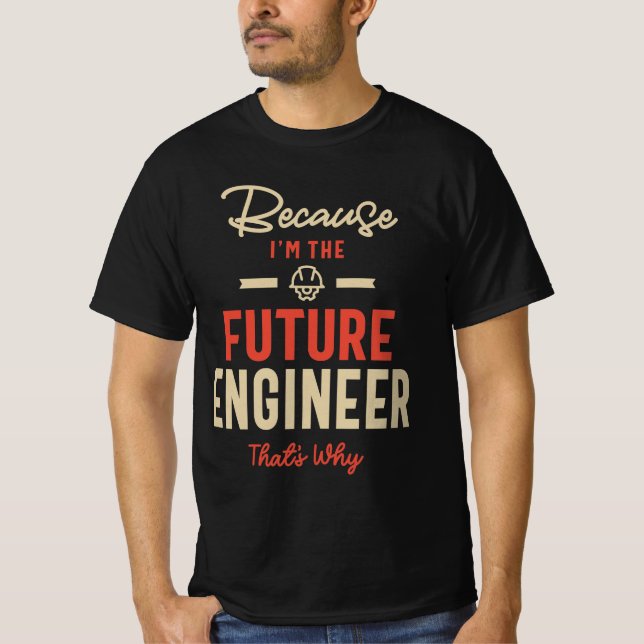 Camiseta Trabalho de Engenheiro Futuro Trabalhador de Anive (Frente)