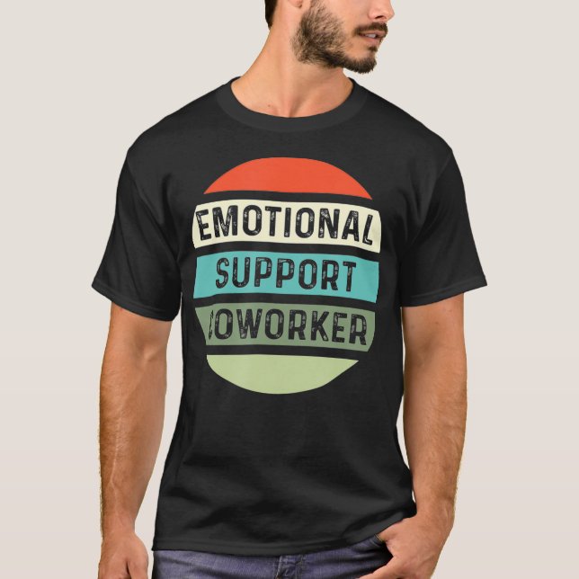 Camiseta Trabalho de Escritório do Coworker de Suporte Emoc (Frente)