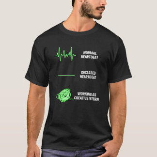 Camiseta Trabalho de Estagiário Criativo Engraçado Empregos