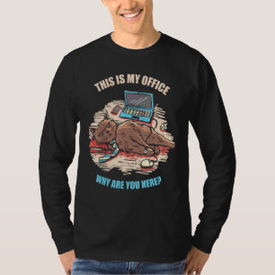 Camiseta Trabalho De Gato De Casa Este É O Meu Escritório P