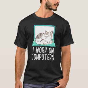 Camiseta Trabalho De Gato Engraçado De Casa
