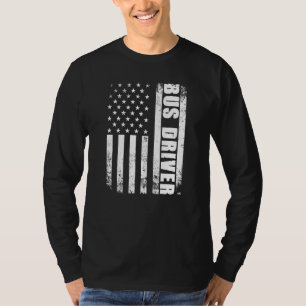 Camiseta Trabalho de Motorista de Ônibus Patriótico Trabalh