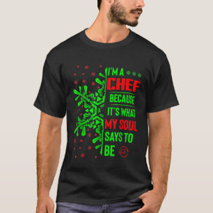 Camiseta Trabalho De Natal Chef Minha Alma Diz Ser