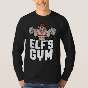 Camiseta Trabalho de Natal do ginásio do Elf no Dia da Pern