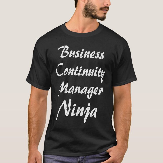Camiseta Trabalho de Ocupação do Business Continuity Manage (Frente)