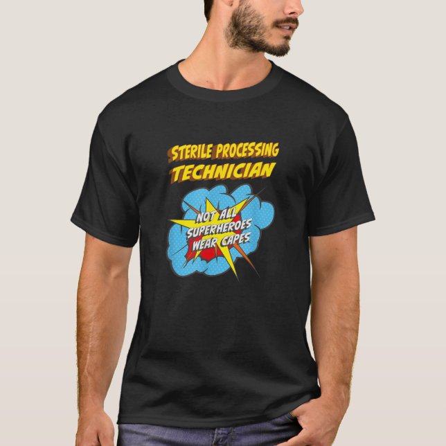 Camiseta Trabalho de Super Herói Engraçado do Técnico de Pr (Frente)