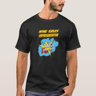 Camiseta Trabalho de Superherói Representante para Vendas d