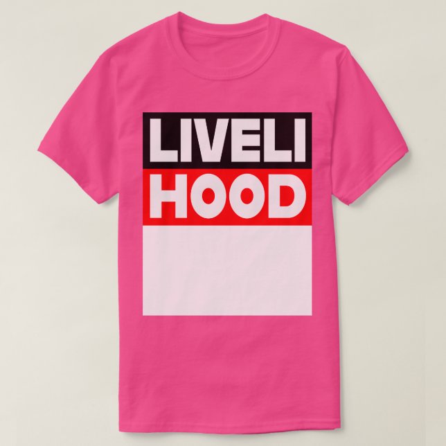 Camiseta Trabalho de suporte à subsistência (Frente do Design)