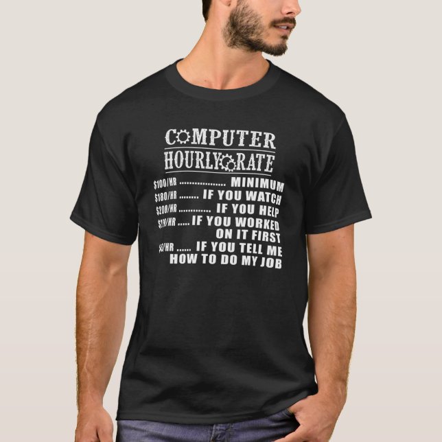 Camiseta Trabalho de Suporte Técnico de Reparo de Computado (Frente)