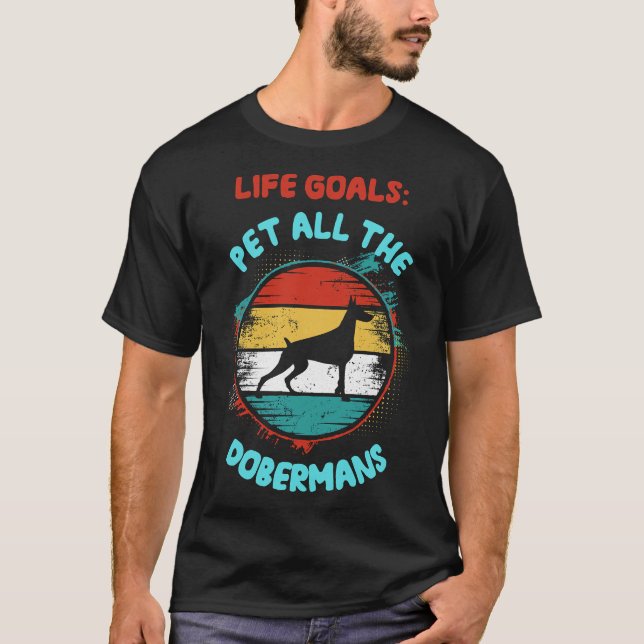 Camiseta Trabalho De Vida Pet Todos Os Dobermans (Frente)