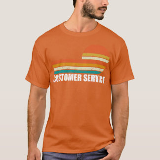 Camiseta trabalho de vintagem de retrato de atendimento ao