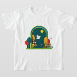 Camiseta Trabalho digital semelhante a decoupage