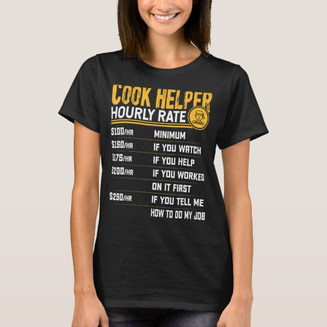 Camiseta Trabalho do Assistente de cozinheiros de cozinheir (Frente)