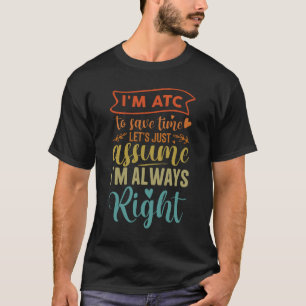Camiseta Trabalho do controlador de tráfego aéreo Sou ATC S