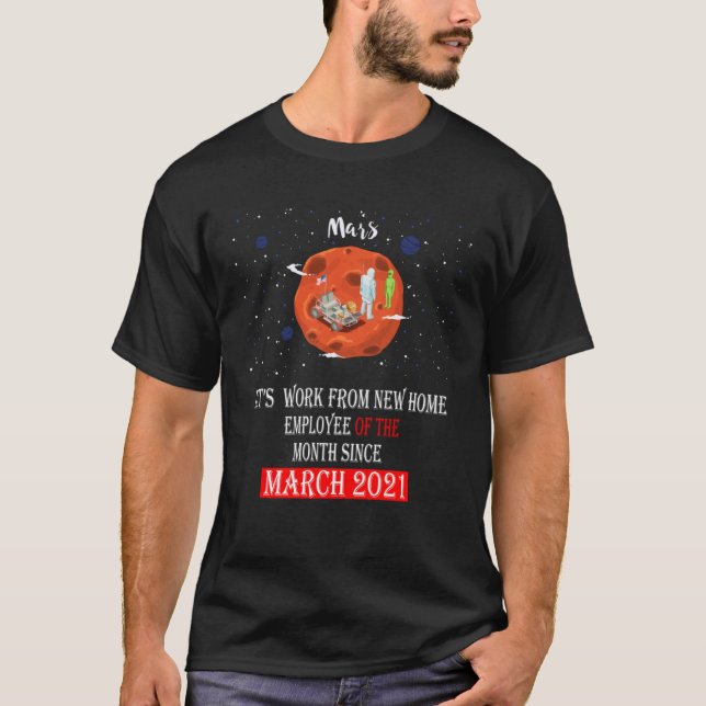 Camiseta Trabalho do Funcionário do Rover de Marte desde M (Frente)