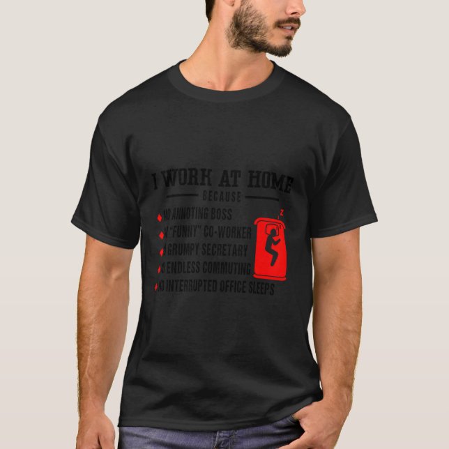 Camiseta Trabalho do Home Remote Worker cita o Virtual Assi (Frente)