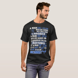 Camiseta Trabalho do homem com o Tshirt do operador do