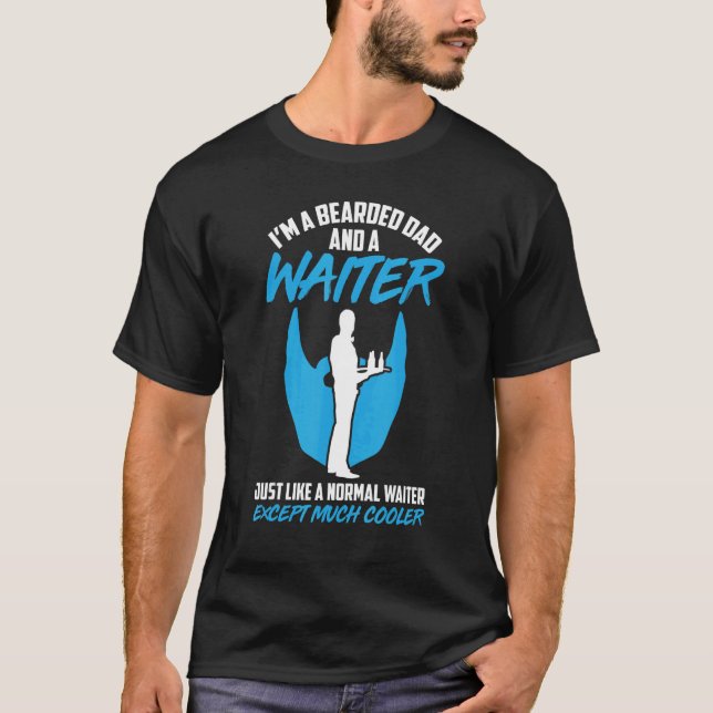 Camiseta Trabalho Do Servidor De Garçonete De Garçom Mens N (Frente)